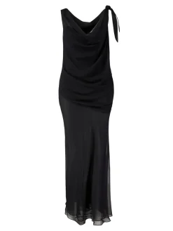Abendkleid aus Seide Schwarz