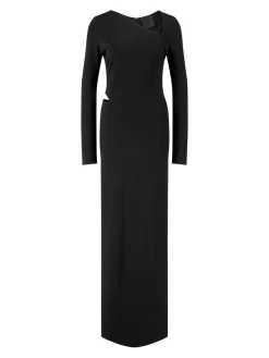 Abendkleid mit seitlichen Schlitz Schwarz