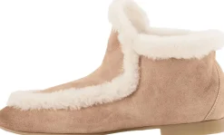 Ankle Boots aus Veloursleder Braun