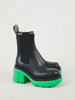 Ankle Boots 'Flash' mit Gummisohle Black Grass
