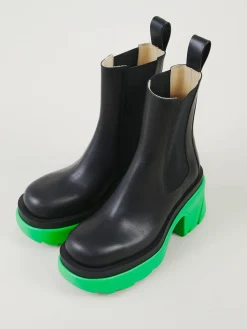 Ankle Boots 'Flash' mit Gummisohle Black Grass
