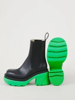 Ankle Boots 'Flash' mit Gummisohle Black Grass