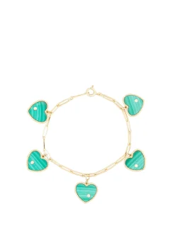 Armband 'Solitaire GM Charms Coeur' Grün