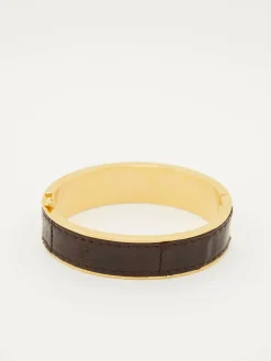 Armreif aus Leder 'Cassandre' Braun