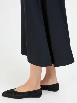 Asymmetrischer Rock aus Schurwolle Marineblau