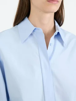 Asymmetrisches Hemd Hellblau