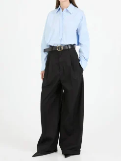 Asymmetrisches Hemd Hellblau