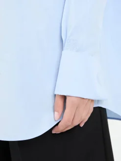 Asymmetrisches Hemd Hellblau
