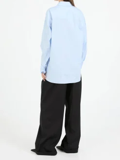 Asymmetrisches Hemd Hellblau