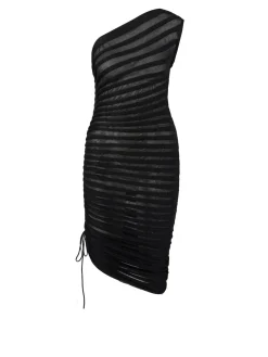 Asymmetrisches Kleid 'Skeleton' Schwarz