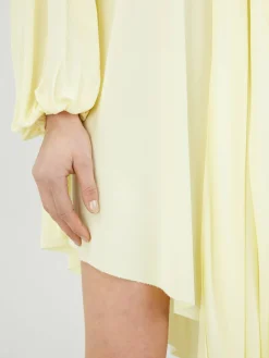 Asymmetrisches Midikleid Gelb