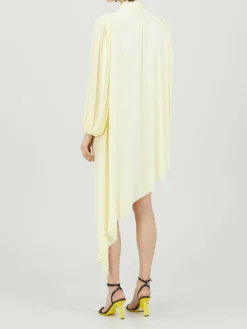 Asymmetrisches Midikleid Gelb