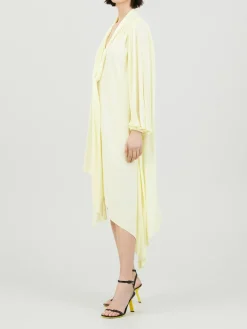 Asymmetrisches Midikleid Gelb