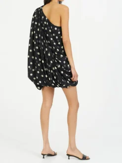 Asymmetrisches Minikleid Schwarz
