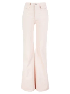 Ausgestellte Jeans aus Baumwolle Rosé
