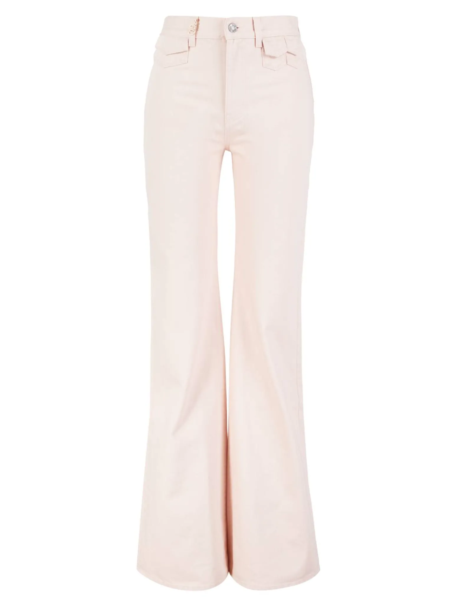 Ausgestellte Jeans aus Baumwolle Rosé
