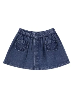 Ausgestellter Jeansrock Mittelblau