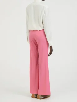 Ausgestellte Wollhose Pink