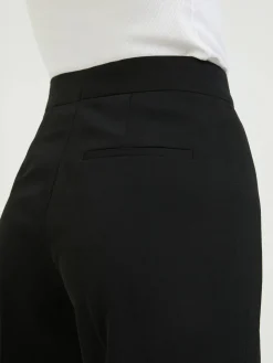 Ausgestellte Wollhose Schwarz