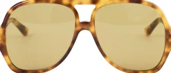 Aviator-Sonnenbrille mit Schildpatt-Optik Khaki