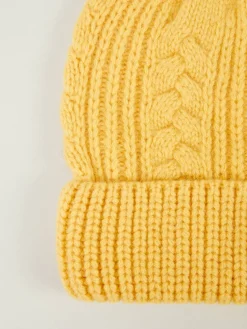 Baby-Cashmere Mütze Gelb