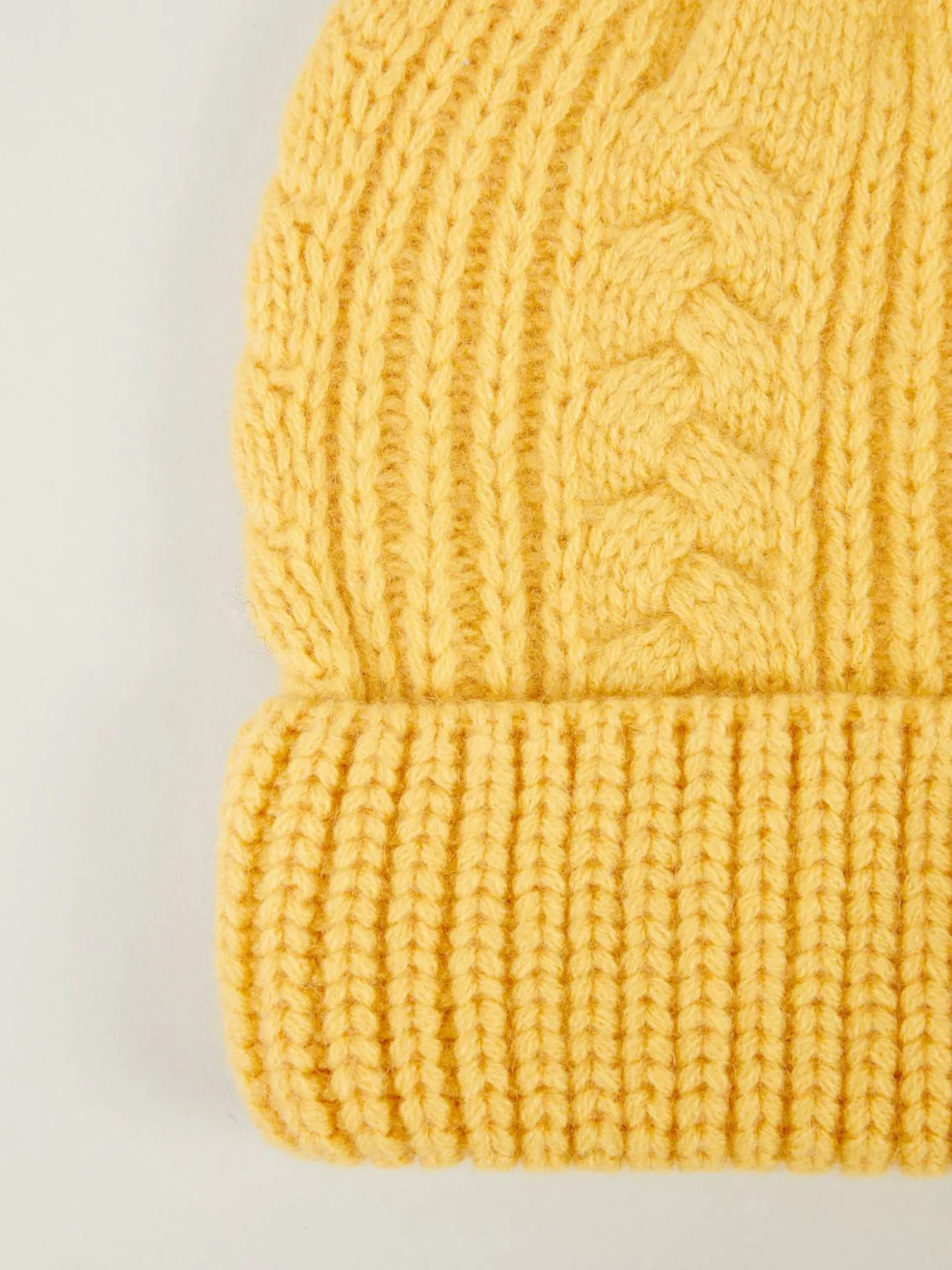 Baby-Cashmere Mütze Gelb