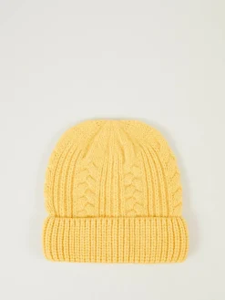 Baby-Cashmere Mütze Gelb