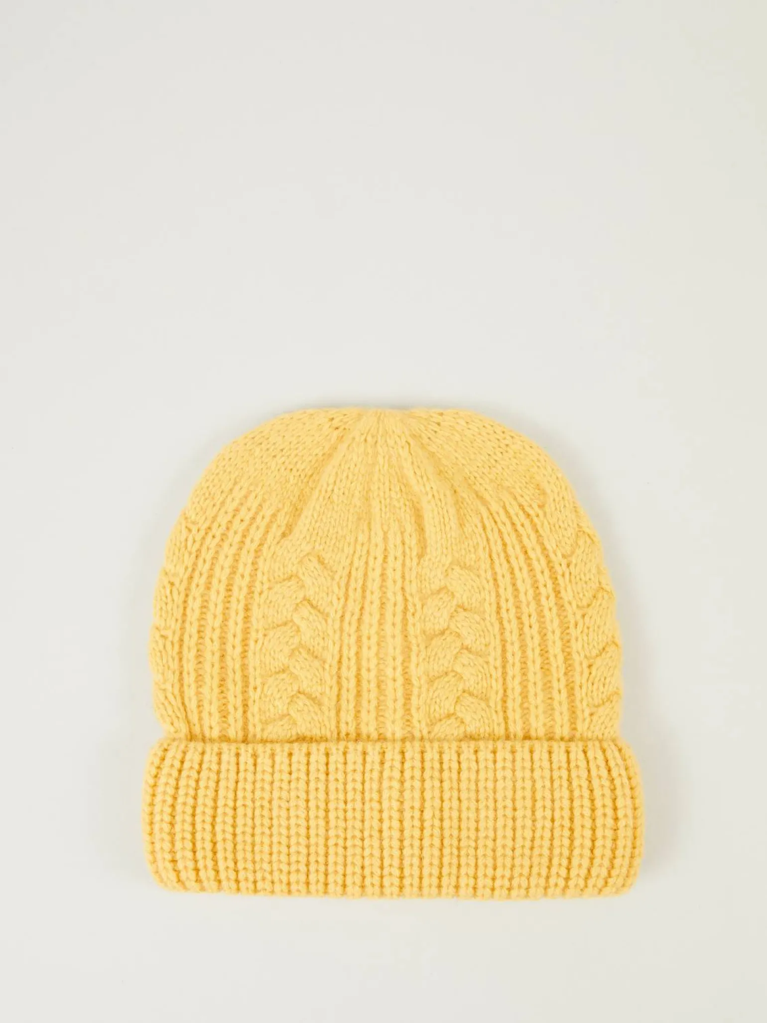 Baby-Cashmere Mütze Gelb