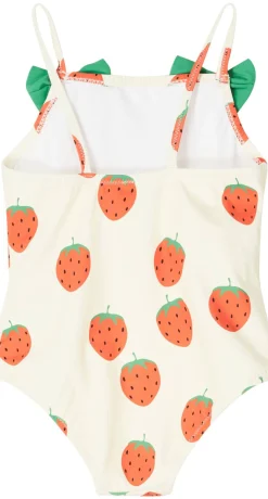 Badeanzug 'Strawberries' Off White