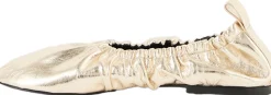 Ballerina aus Metallic-Leder Platino