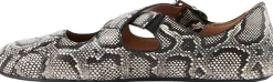 Ballerina 'Criss Cross' aus Leder Grau