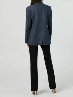 Baumwoll-Blazer Blau