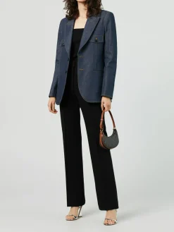 Baumwoll-Blazer Blau