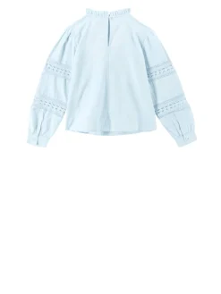 Baumwollbluse 'Paris' Hellblau