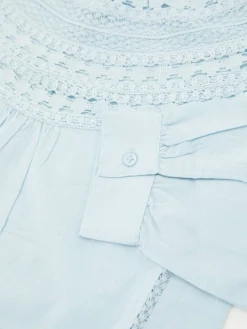 Baumwollbluse 'Paris' Hellblau