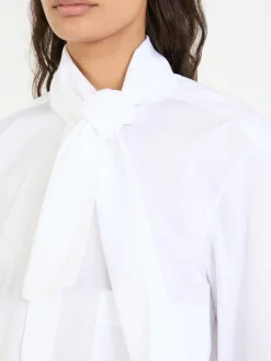 Baumwollbluse Weiß