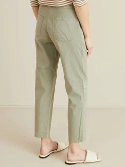 Baumwoll-Cargohose in Khaki