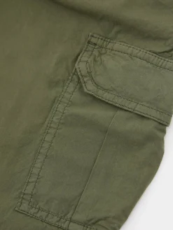 Baumwoll-Cargohose Olivgrün