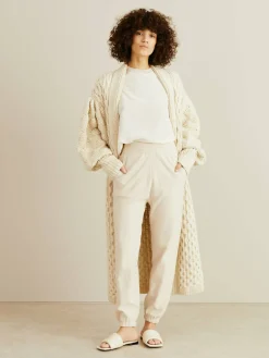 Baumwoll-Cashmere-Loungepants 'Dinas' Crème