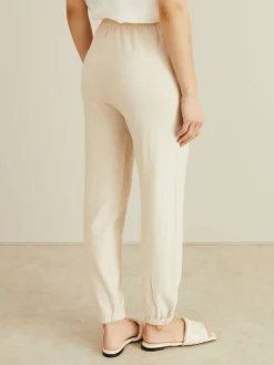 Baumwoll-Cashmere-Loungepants 'Dinas' Crème