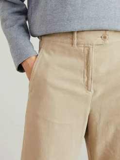 Baumwollchino 'Moleskin' Beige