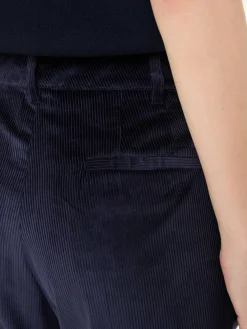 Baumwoll-Cordhose 'Lanthe' Marineblau