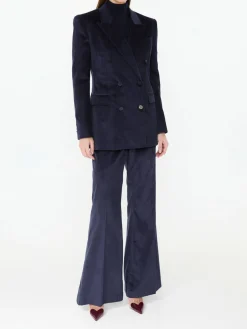 Baumwoll-Cordhose 'Lanthe' Marineblau