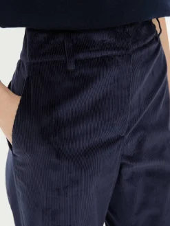 Baumwoll-Cordhose 'Lanthe' Marineblau