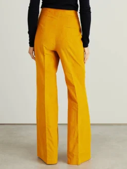 Baumwoll-Cordhose 'Leda' Gelb