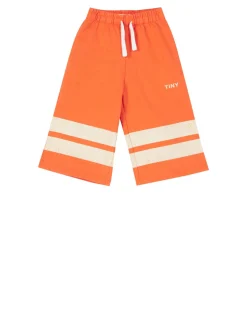 Baumwollhose mit Streifen Orange