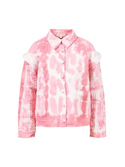 Baumwoll-Jacke 'Adelade' in Batik-Optik Pink