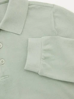 Baumwoll-Poloshirt Salbei