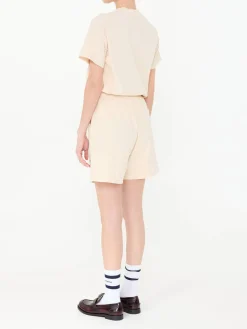 Baumwoll-Shorts in Crème
