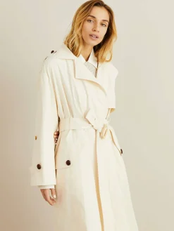Baumwoll-Trenchcoat 'Caylei' Crème
